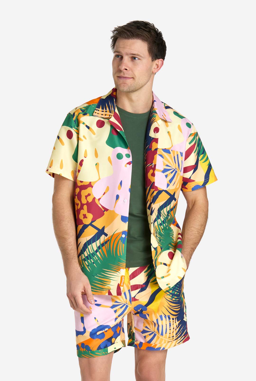 OppoSuits Men's Tropic Thrill 2 Piece Summer Set, Large