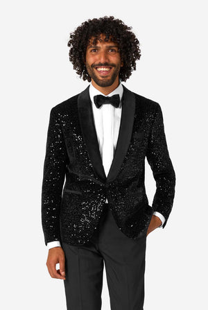 Dinner Jacket - Black Sequins