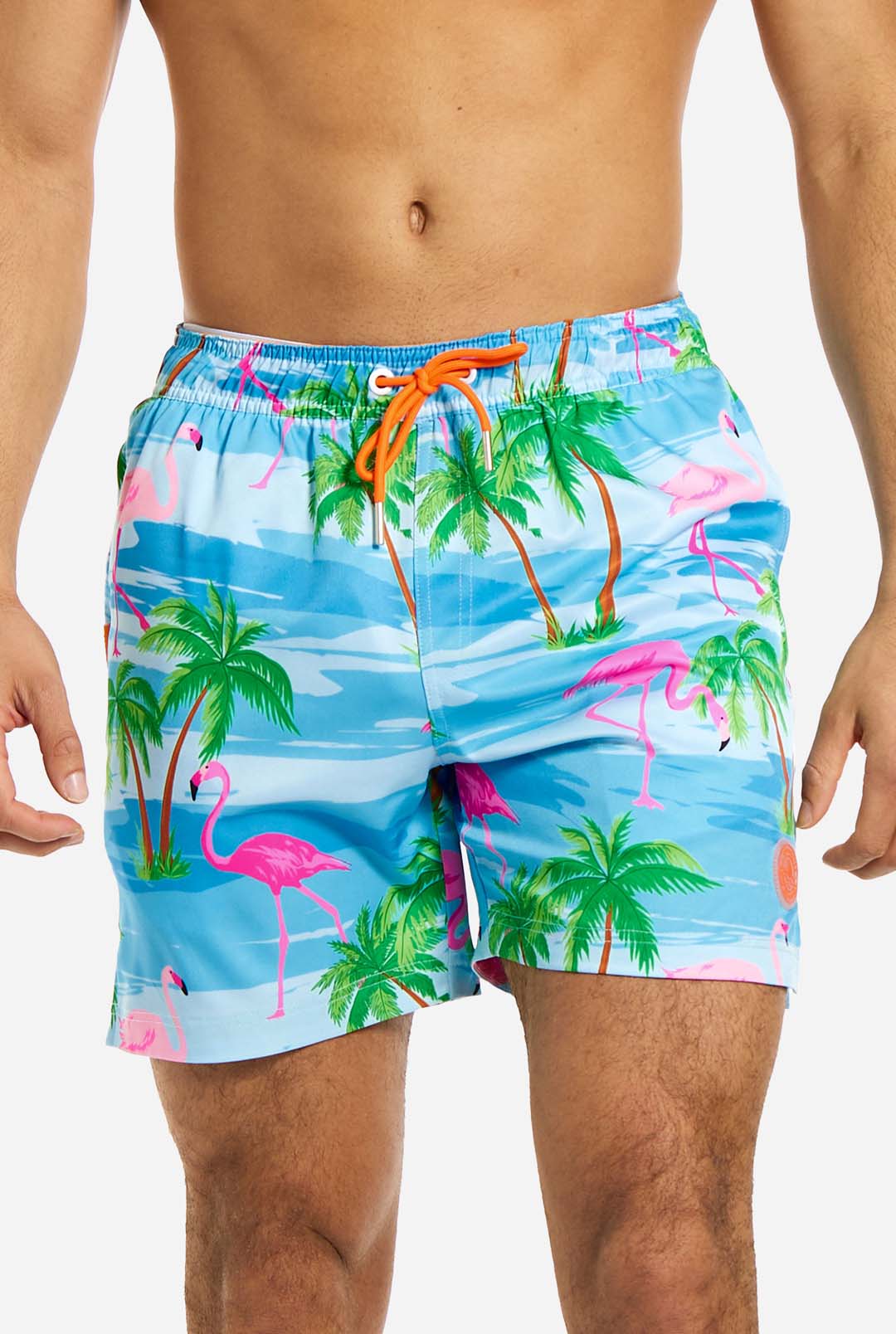 Flaminguy Swim Shorts Tropical Swim Trunks OppoSuits