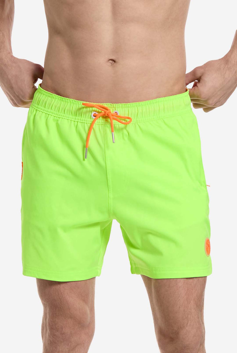 Neon Lucky Lime Swim Shorts Swim Trunks OppoSuits