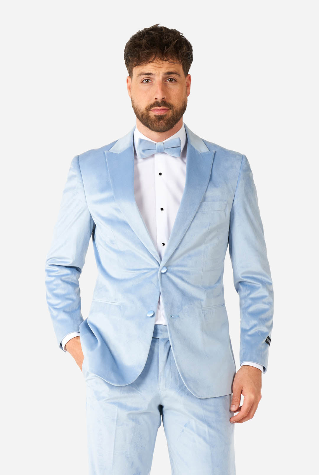 Vintage Blue Velvet Velvet Tuxedo Men OppoSuits - Main Image