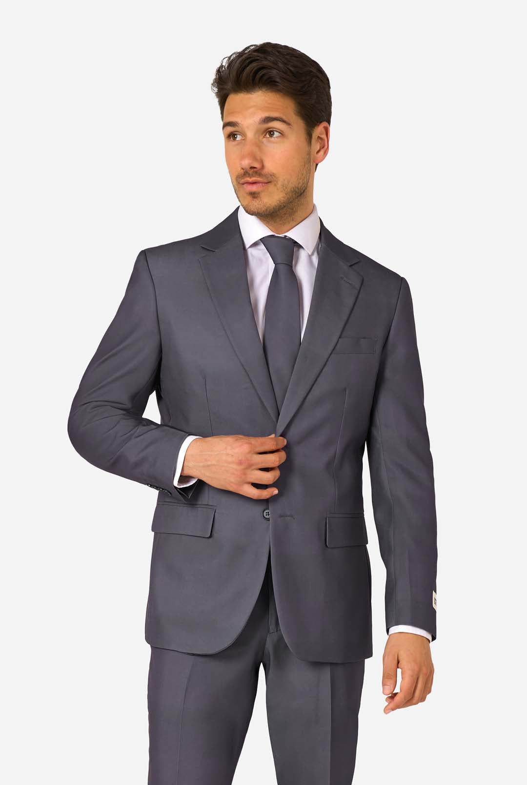 grey dress shirt with tie OppoSuits Men's Solid Color Suit - Charcool 颜色:海军蓝 14/06 Neo - Dresser - %20%0D%0A%20Comfort%20and%20Style%20are%20the%20most%20important%20components%20in%20crafting%20our%20button%20down%20dress%20shirts