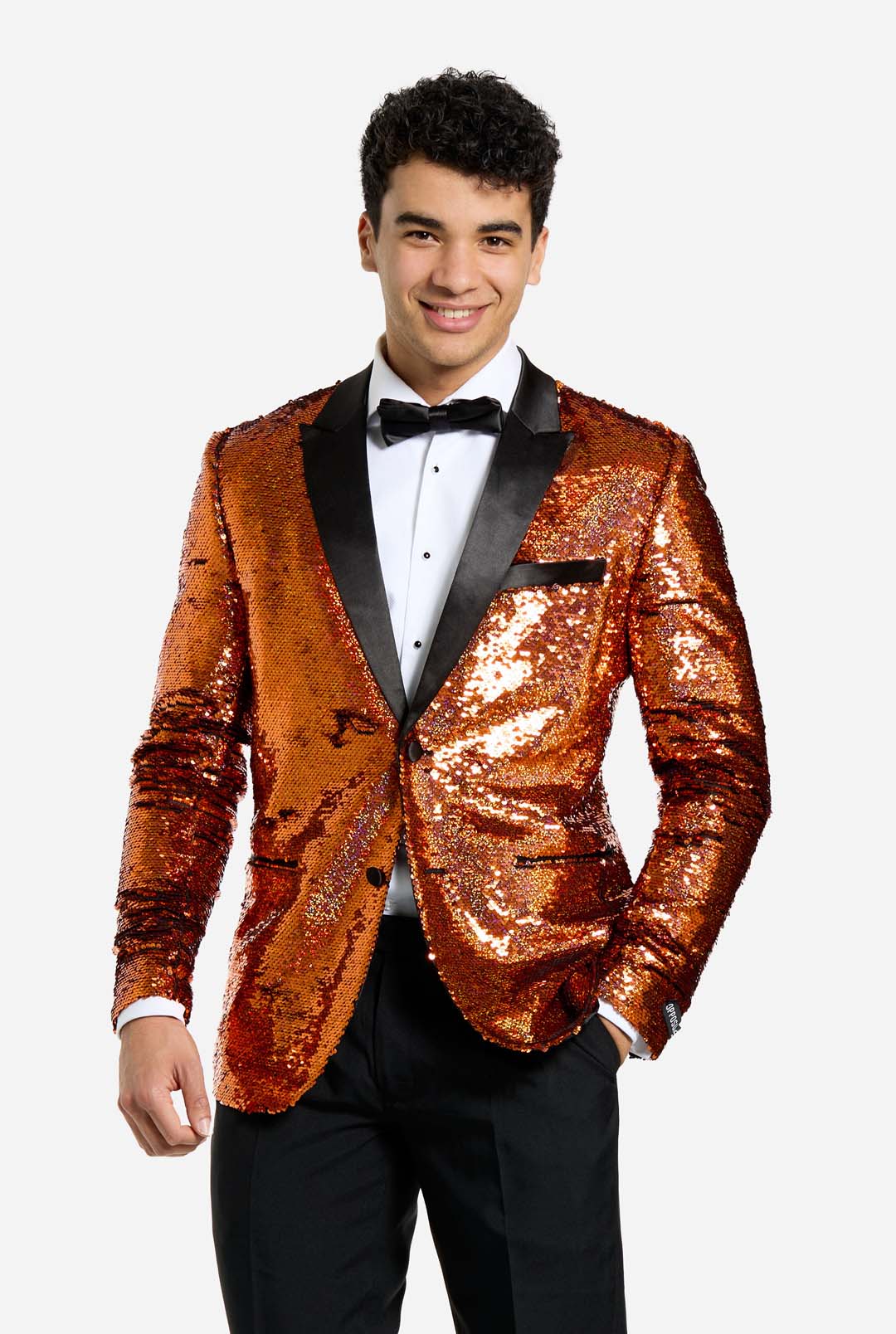 Splendid Sequins Orange Sequins Jacket Tuxedo OppoSuits