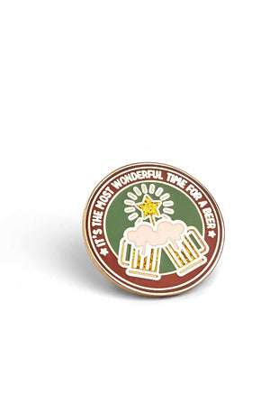 Christmas beer pin