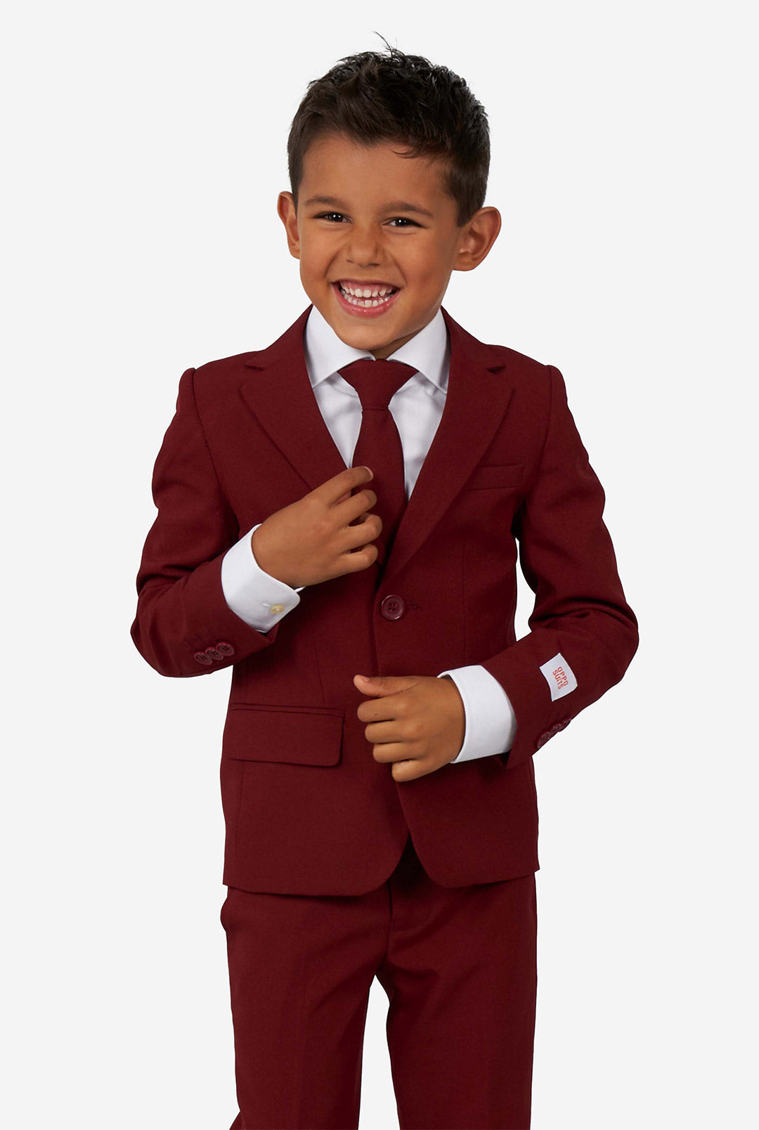 Blazing Burgundy Burgundy Red Boys Suit OppoSuits