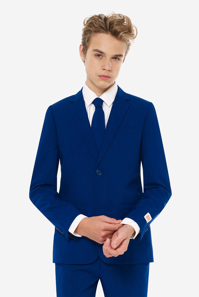 Navy Royale Navy Blue Suit For Teen Boys OppoSuits