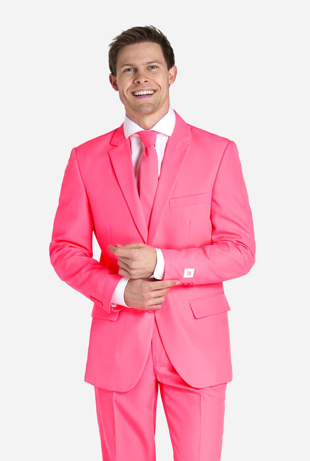 Neon Pink Power Men's Neon Pink Suit OppoSuits