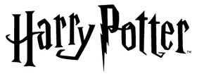 Harry Potter logo in black text on a white background