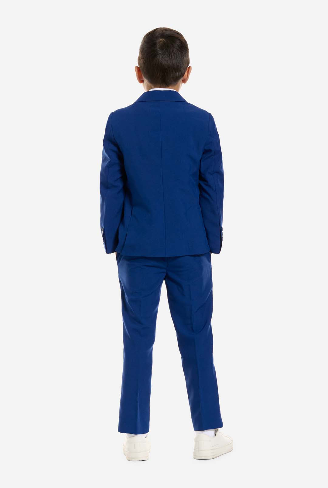 OppoSuits Boys Navy Royale Solid Suit