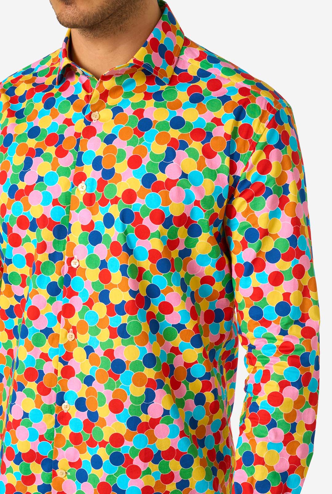 OppoSuits Men's Confetteroni Long Sleeve Shirt, X-Small, Cotton OppoSuits Men's Confetteroni Long Sleeve Shirt, X-Small, Cotton