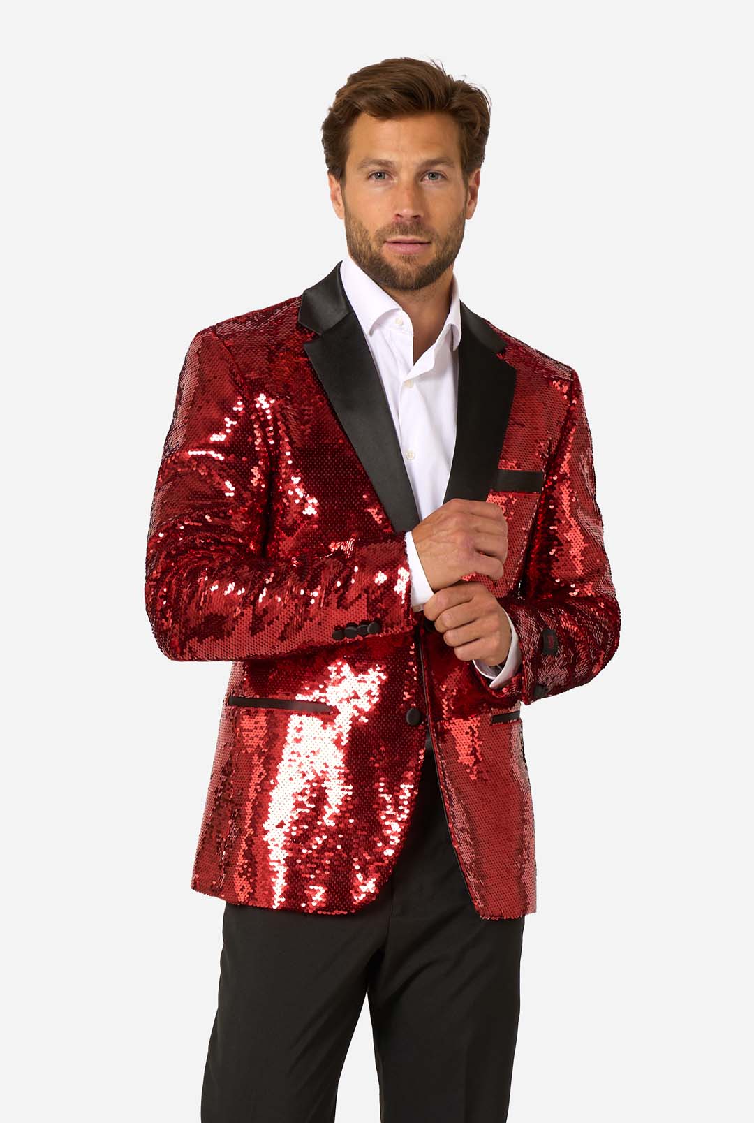 Radiant Red Sequins | Sequins Blazer | OppoSuits US 44 Radiant Red Sequins | Sequins Blazer | OppoSuits US 44