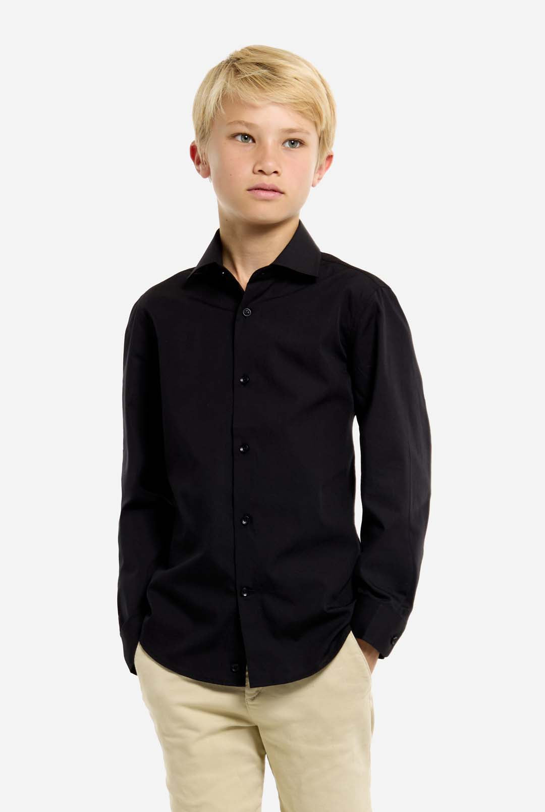 dress shirt teenager OppoSuits - Black Knight Teen Boys Shirt