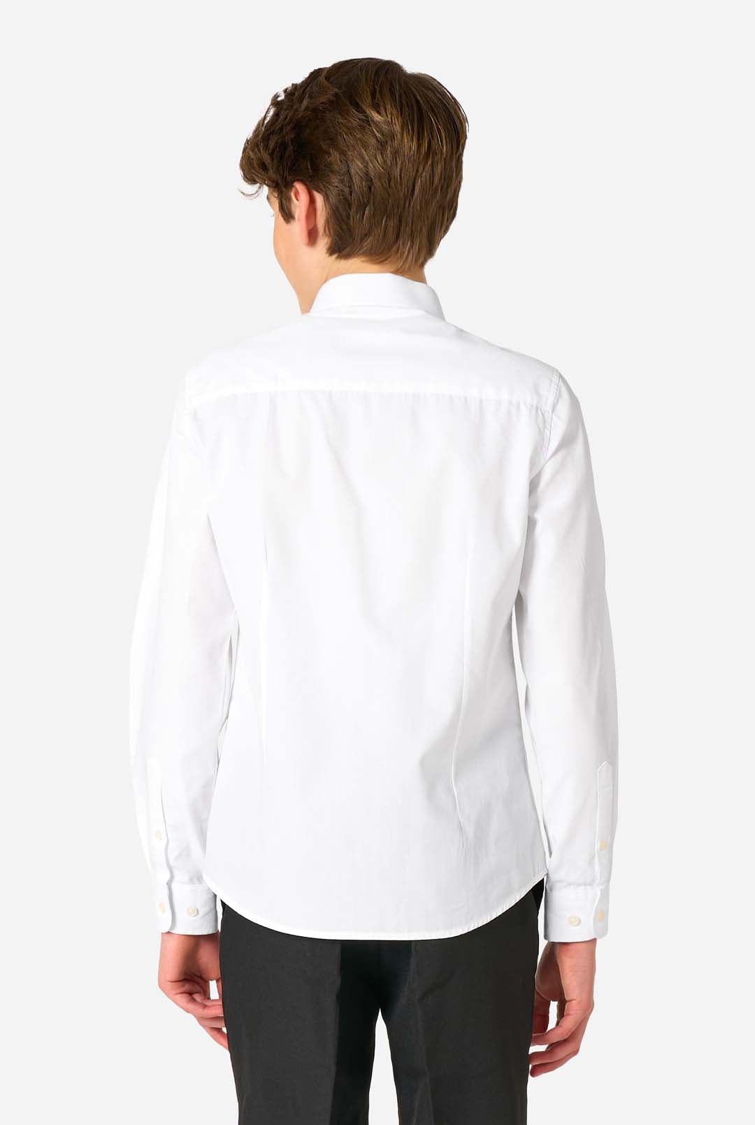 OppoSuits Big Boys Knight Solid Shirt - White OppoSuits Big Boys Knight Solid Shirt - White
