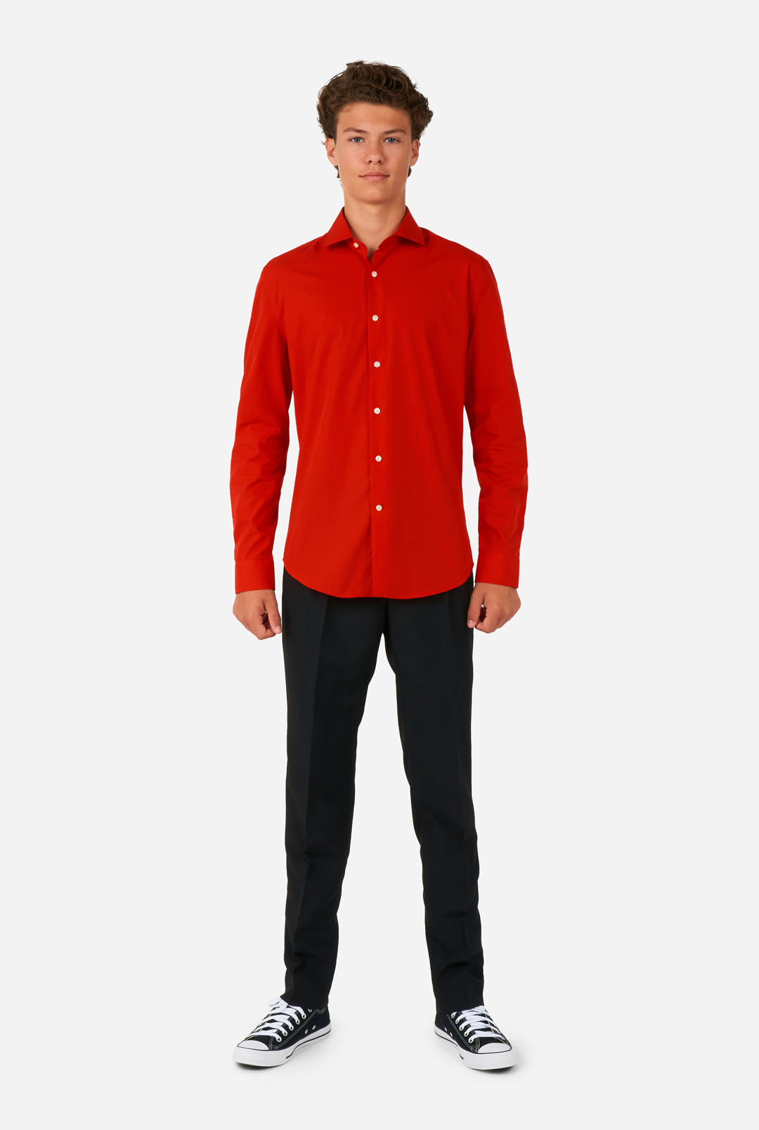 red dress shirt and black pants OppoSuits Big Boys Devil Long Sleeve - Dark Size:m (8/10) Crafted from high Occasion:SEPARATES From Minimalist to Romantic,