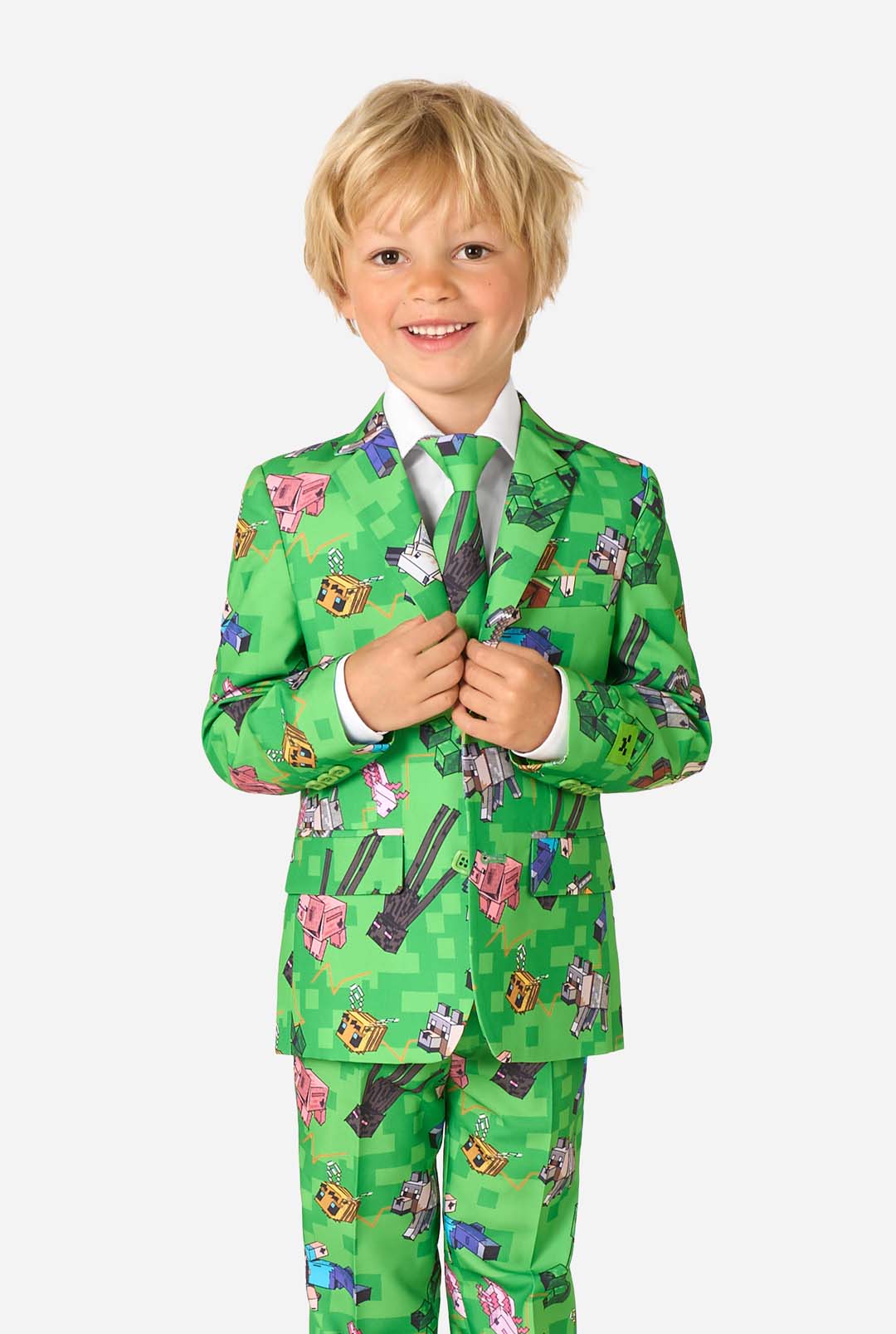 Minecraft Boys Suit | Minecraft green suit kids | OppoSuits