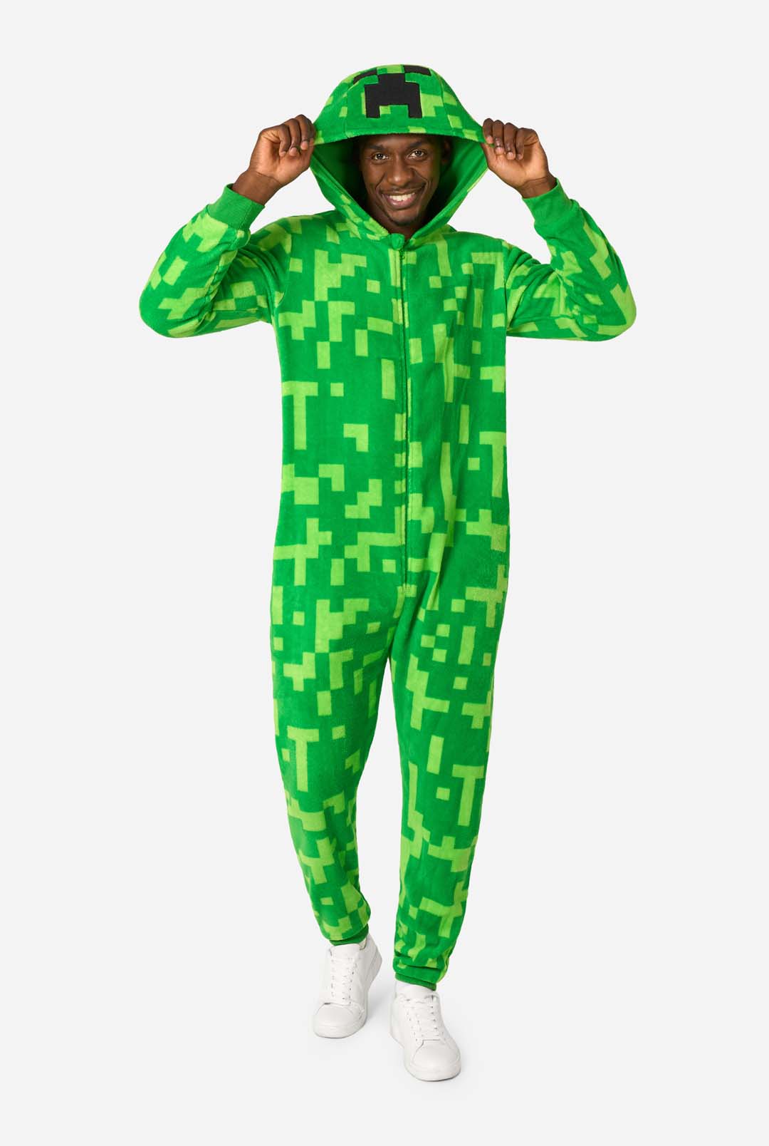 Minecraft Onesie Pixelated Creeper SleepSuit Gamer Gift voor jongens 12-13 jaar Minecraft Onesie Pixelated Creeper SleepSuit Gamer Gift voor jongens 12-13 jaar