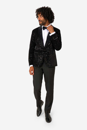 Dinner Jacket - Black Sequins