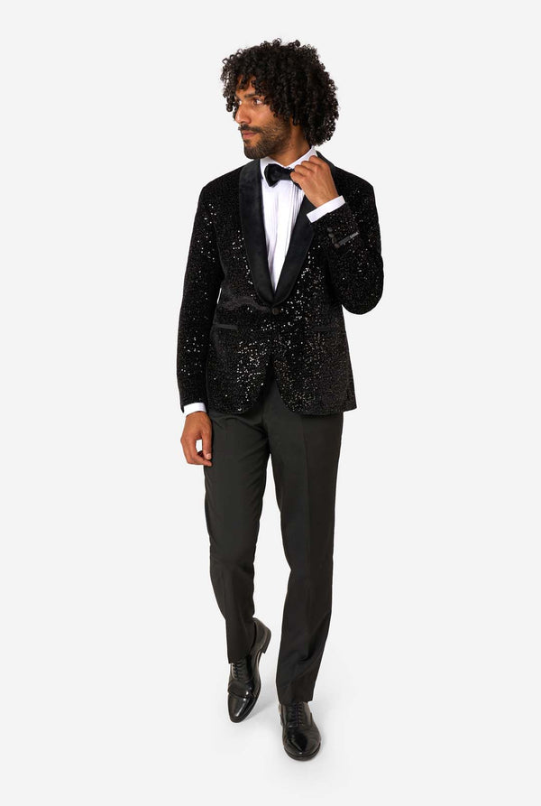 Dinner Jacket - Black Sequins