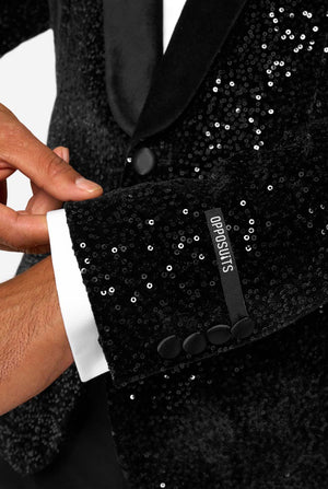 Dinner Jacket - Black Sequins