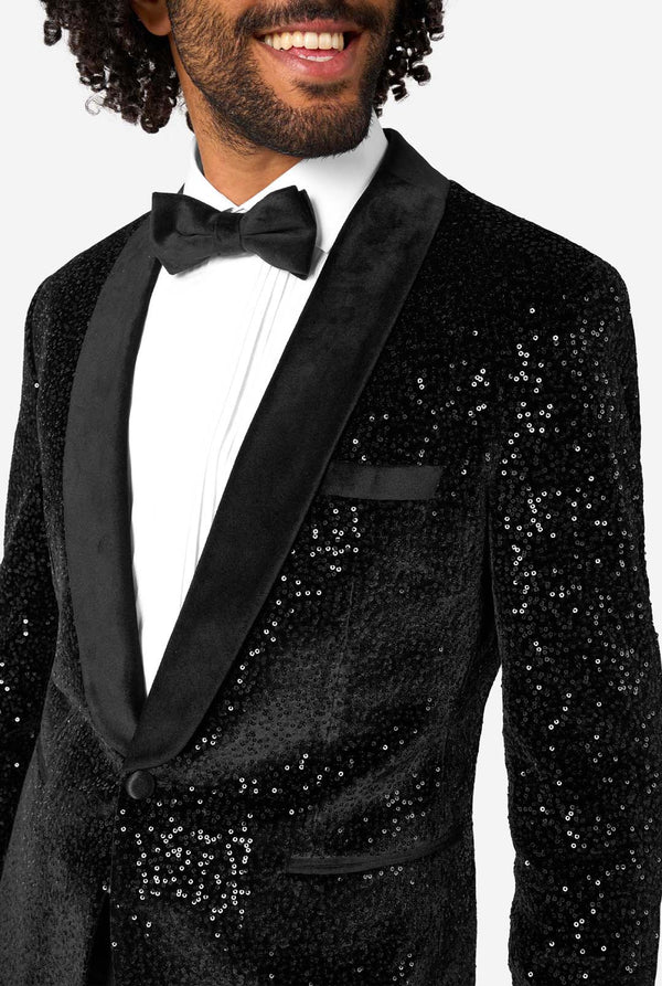 Dinner Jacket - Black Sequins