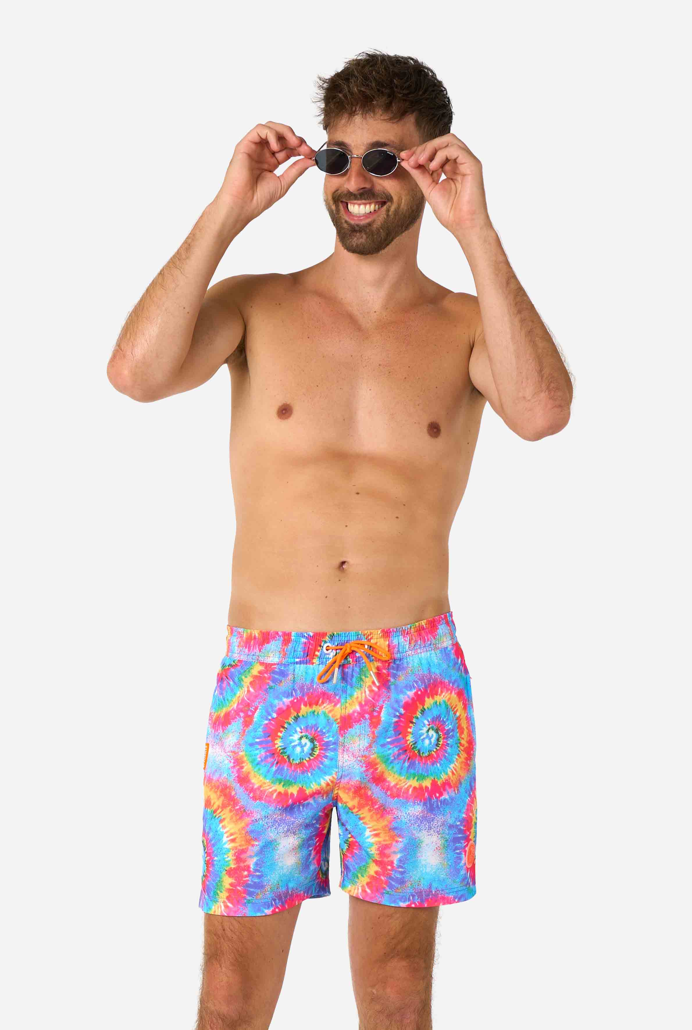 Tie-Dye Swim Shorts – Swimwear with Zipper Pockets