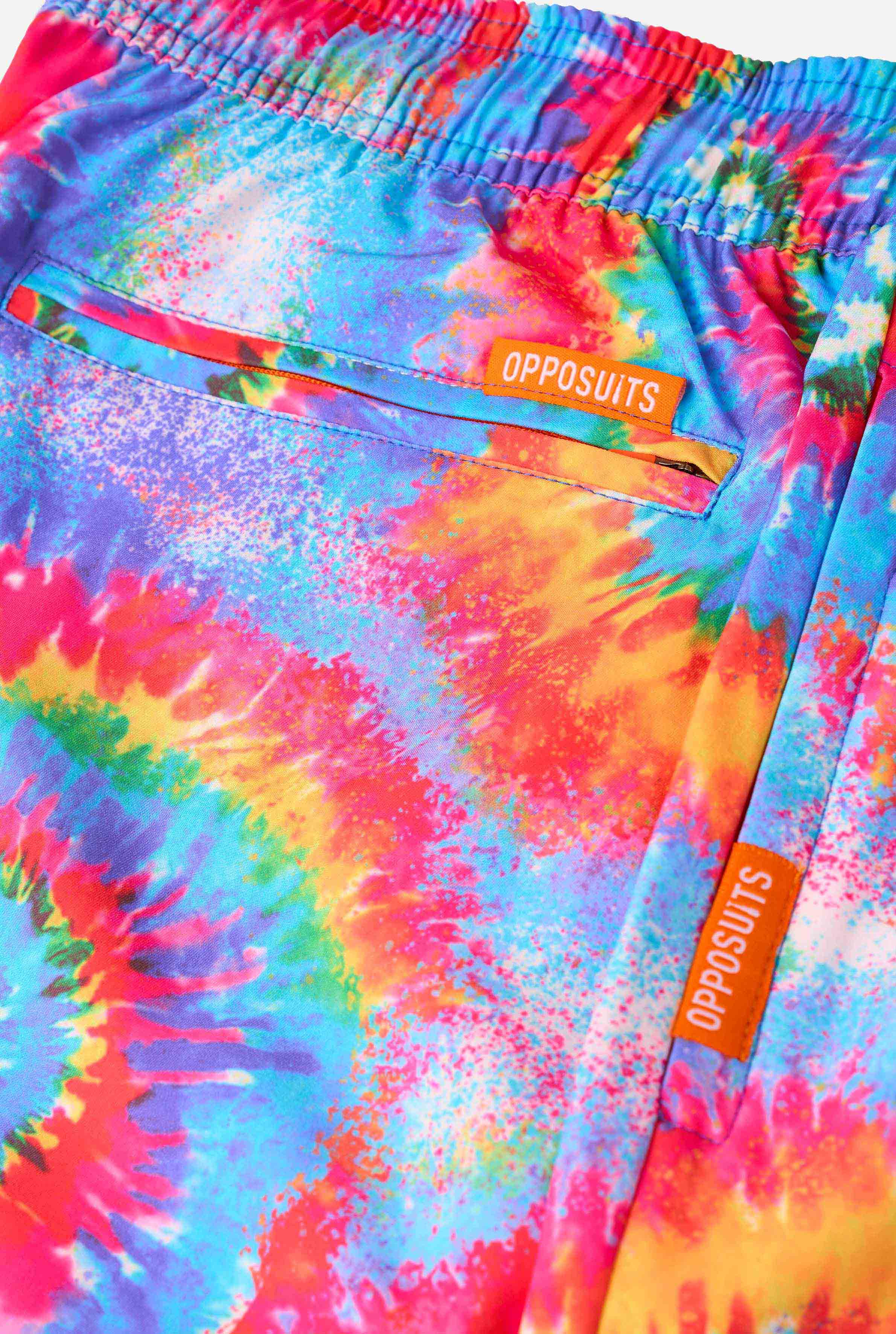 Tie-Dye Swim Shorts – Swimwear with Zipper Pockets