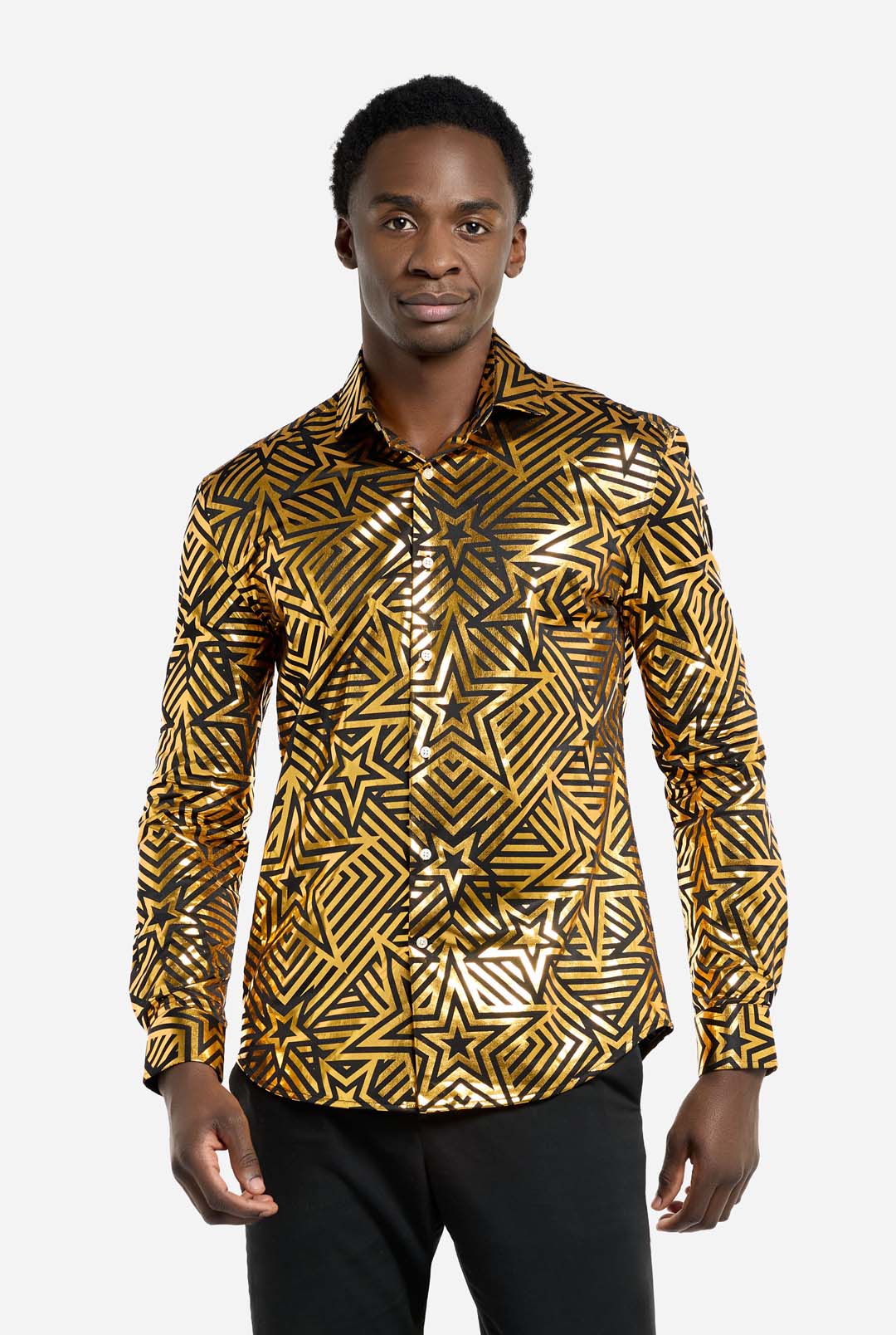 Gold shirt mens best sale