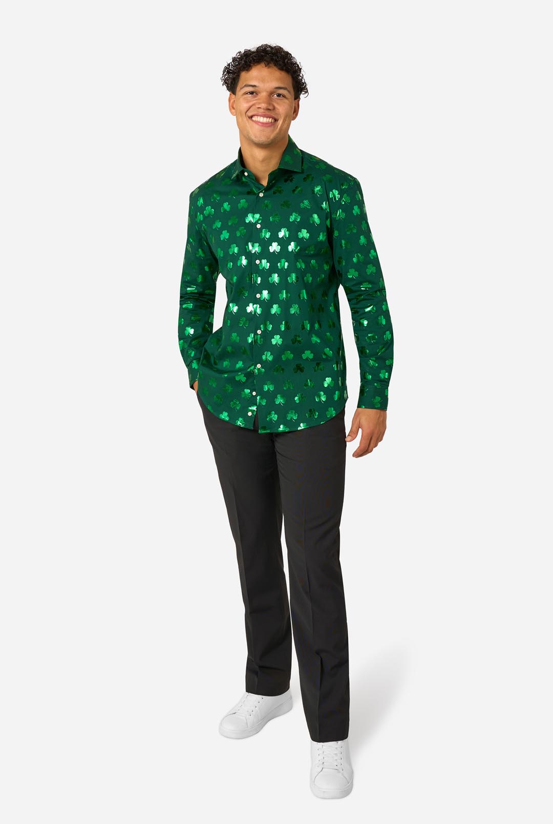 Shiny Shamrock | St. Patrick's Day Shirt | OppoSuits XS Shiny Shamrock | St. Patrick's Day Shirt | OppoSuits XS
