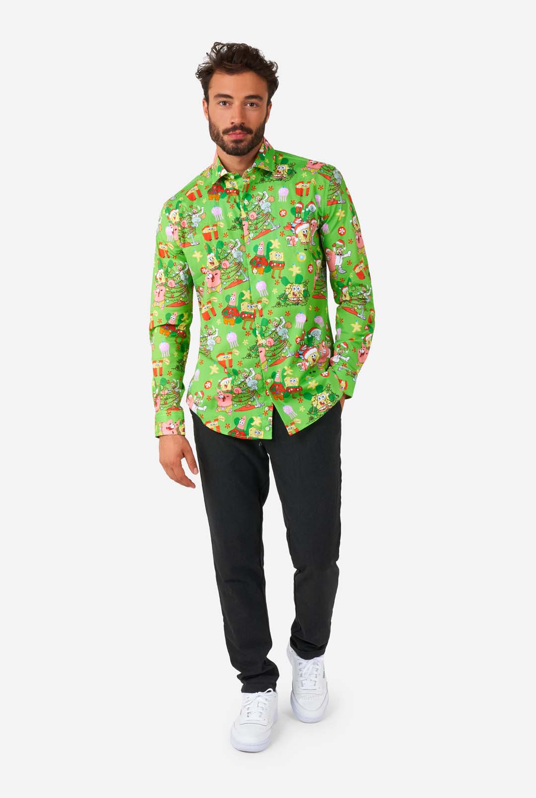 SpongeBob Christmas Men's Shirt - OppoSuits