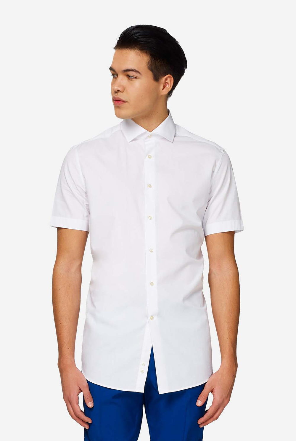 Opposuits Men's Shirt Short Sleeve White Knight