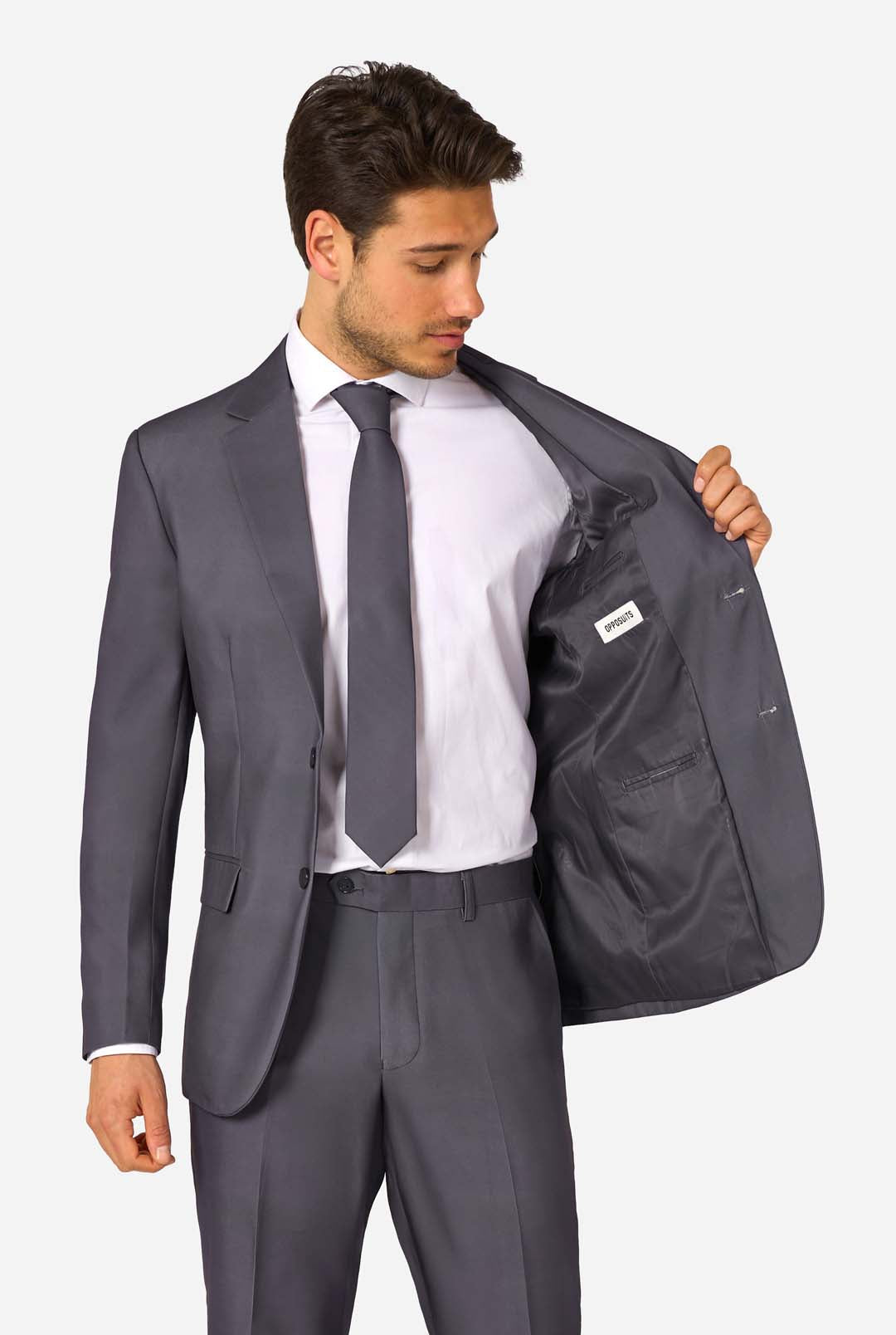 OppoSuits Men's Solid Color Suit - Charcool OppoSuits Men's Solid Color Suit - Charcool