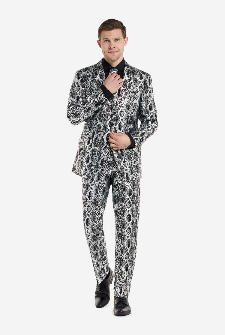 Silver Snake | Silver Snakeskin Men's Suit | OppoSuits