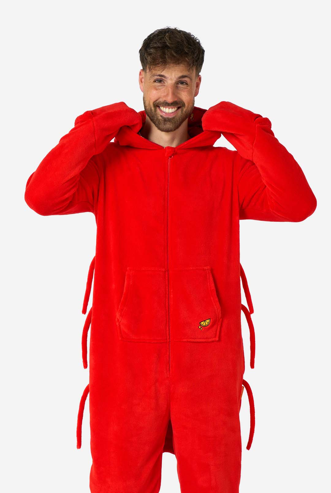 OppoSuits Osao1027s Adults Lobster Hooded Onesie Costume - Small OppoSuits Osao1027s Adults Lobster Hooded Onesie Costume - Small
