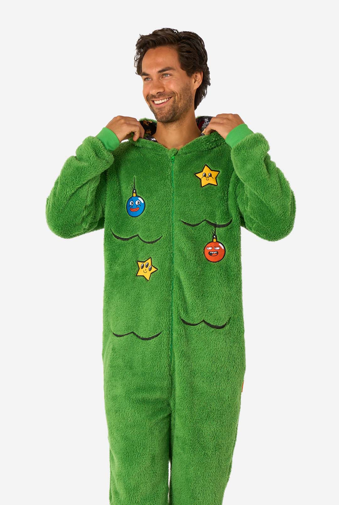 OMMO ノベルティ パジャマ グリーン Merry Jinglejoy - Tree Onesie | Christmas Onesie | OppoSuits
