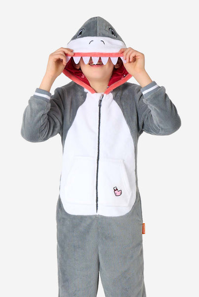 Child's Shark Onesie Pajamas – Soft Kids Shark Costume Pajama, Small Size