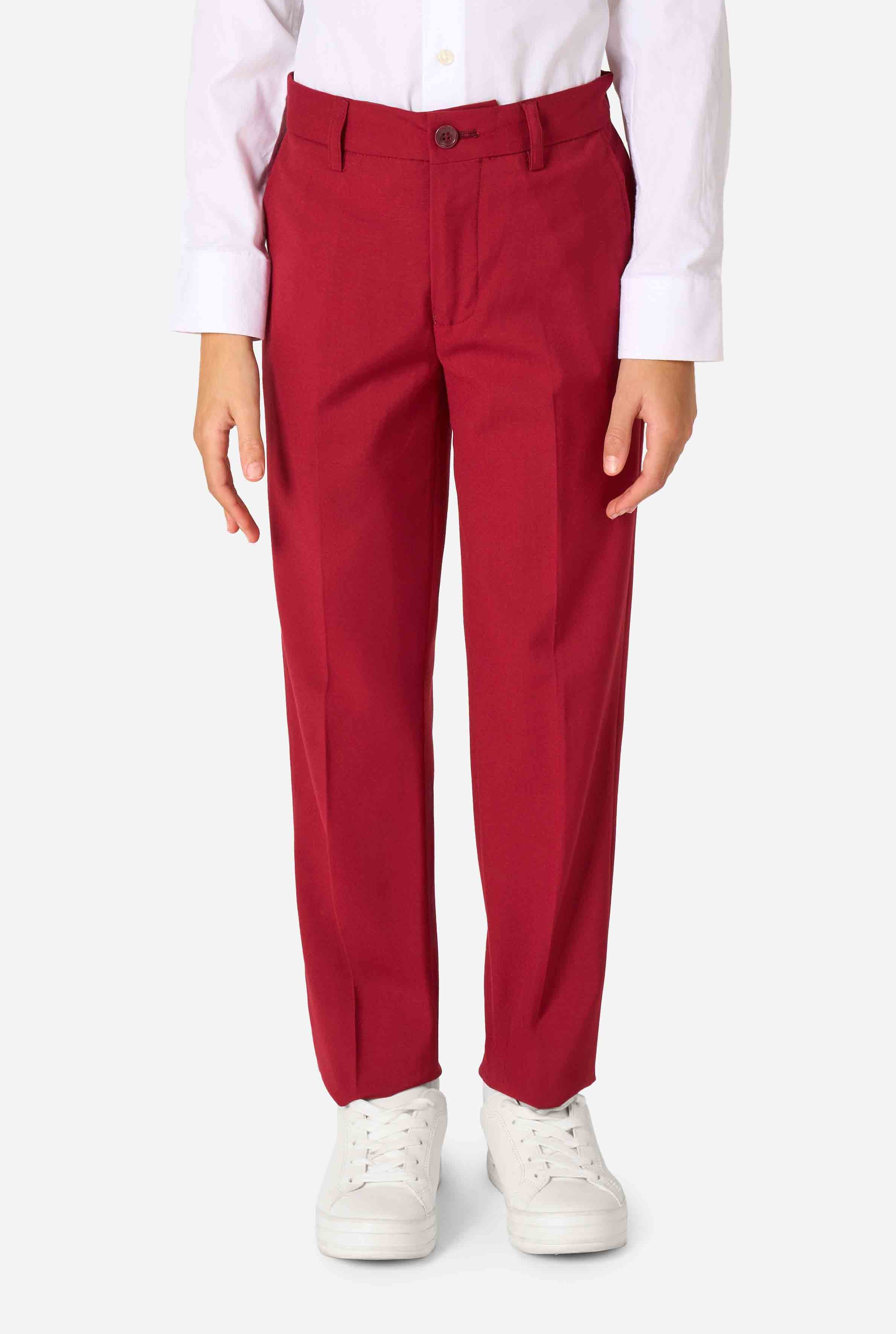 bright red dress pants Red Palazzo Pants, High Waist Wide Leg Trousers, Women's Office Wear