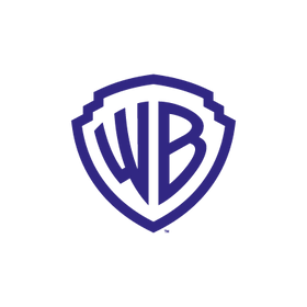 Warner Bros logo in blue on a white background