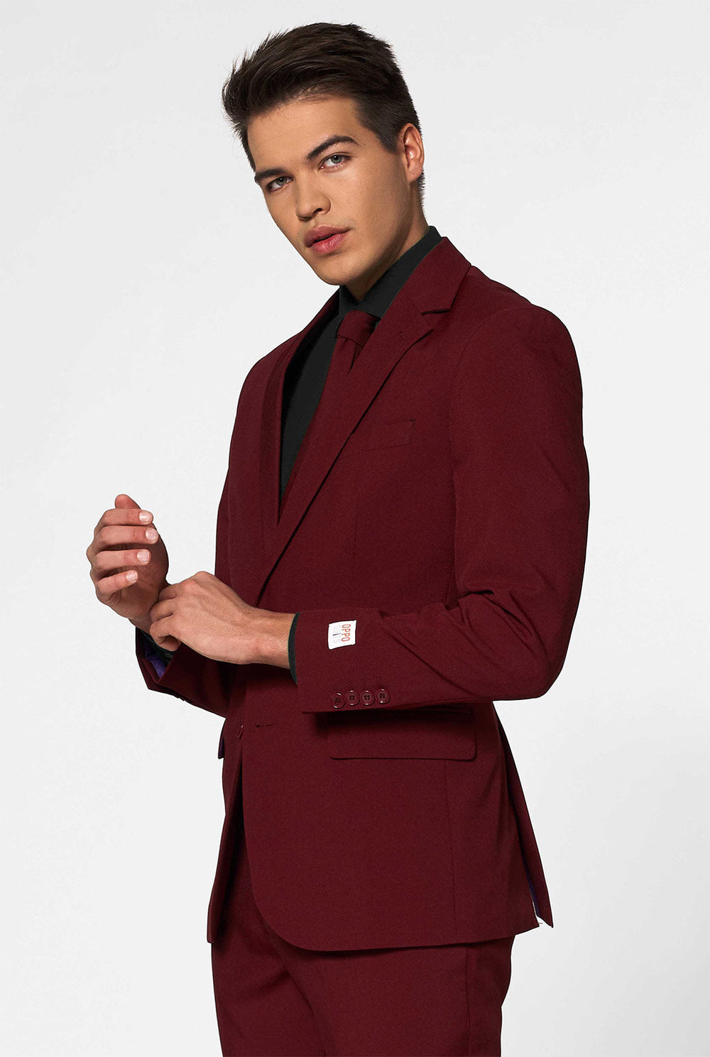 Men's Reflective Perfective suit featuring high-shine reflective fabric that catches light for a bold, eye-catching look.
