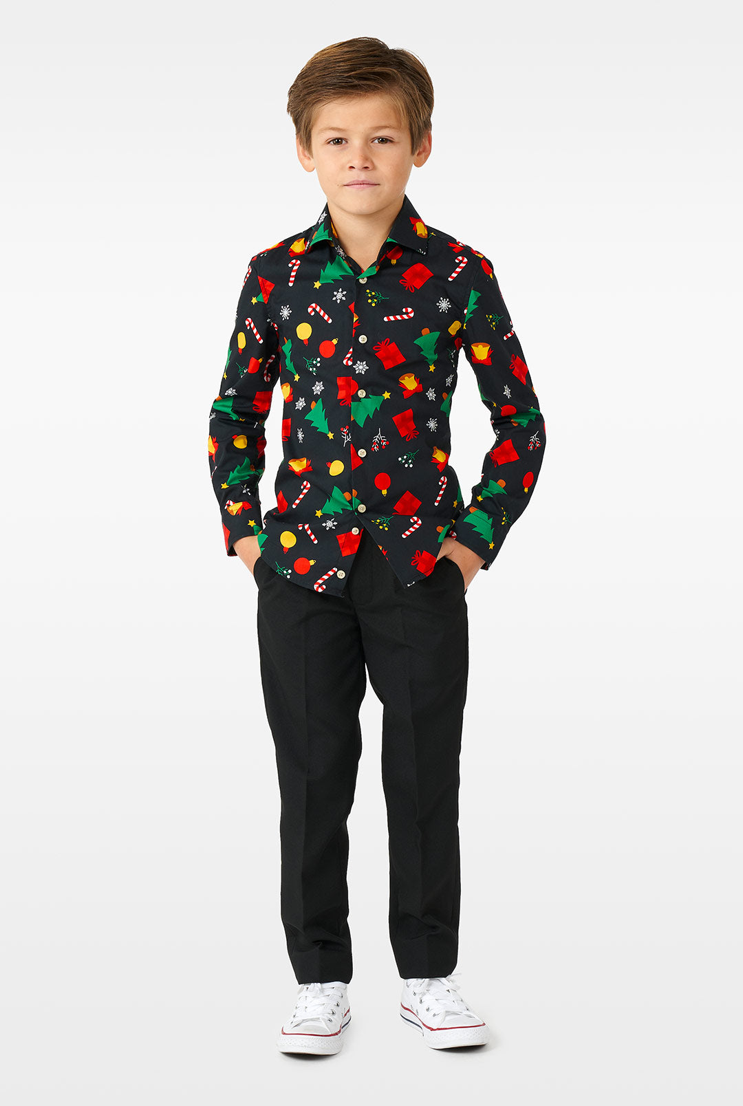 boys christmas dress shirt OppoSuits Toddler Icons Emerald Green Club Dress Mostly kids dont like LONG Size:10.0
