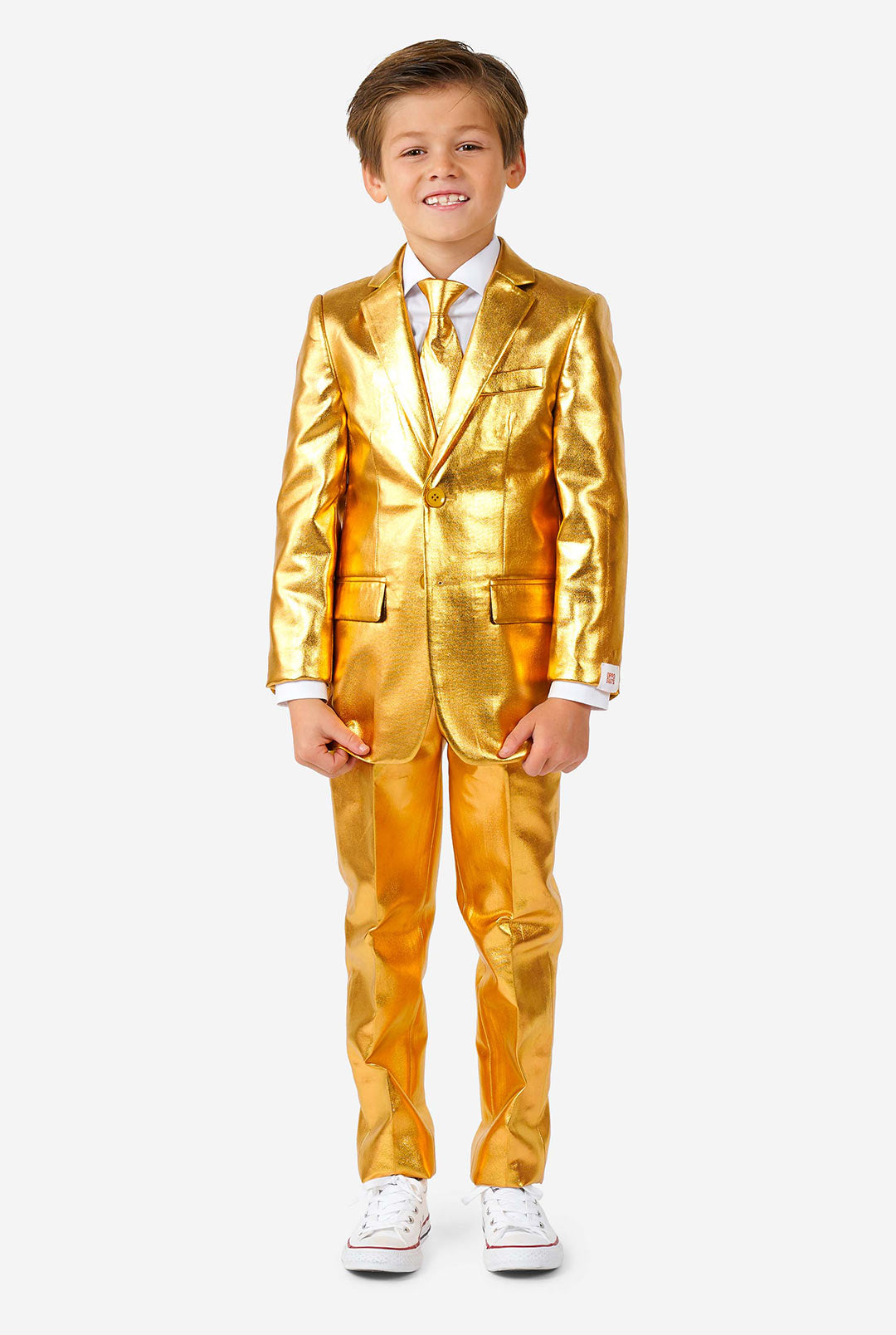 suits that match gold dress OppoSuits - Groovy Elegant Champagne Sequin Evening WeddingGuest 32% Viscose Size:XL (US size 14-16)