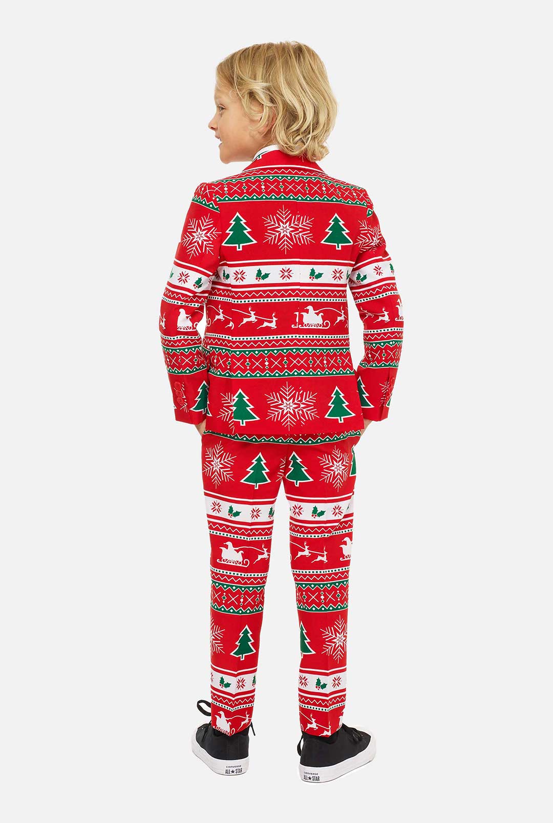 winter wonderland dress for men OppoSuits Boys Christmas Suit, Size: 2, Red Canadian and tie adorned with Color:Electric Blue HST Modest Mormon Slate Blue