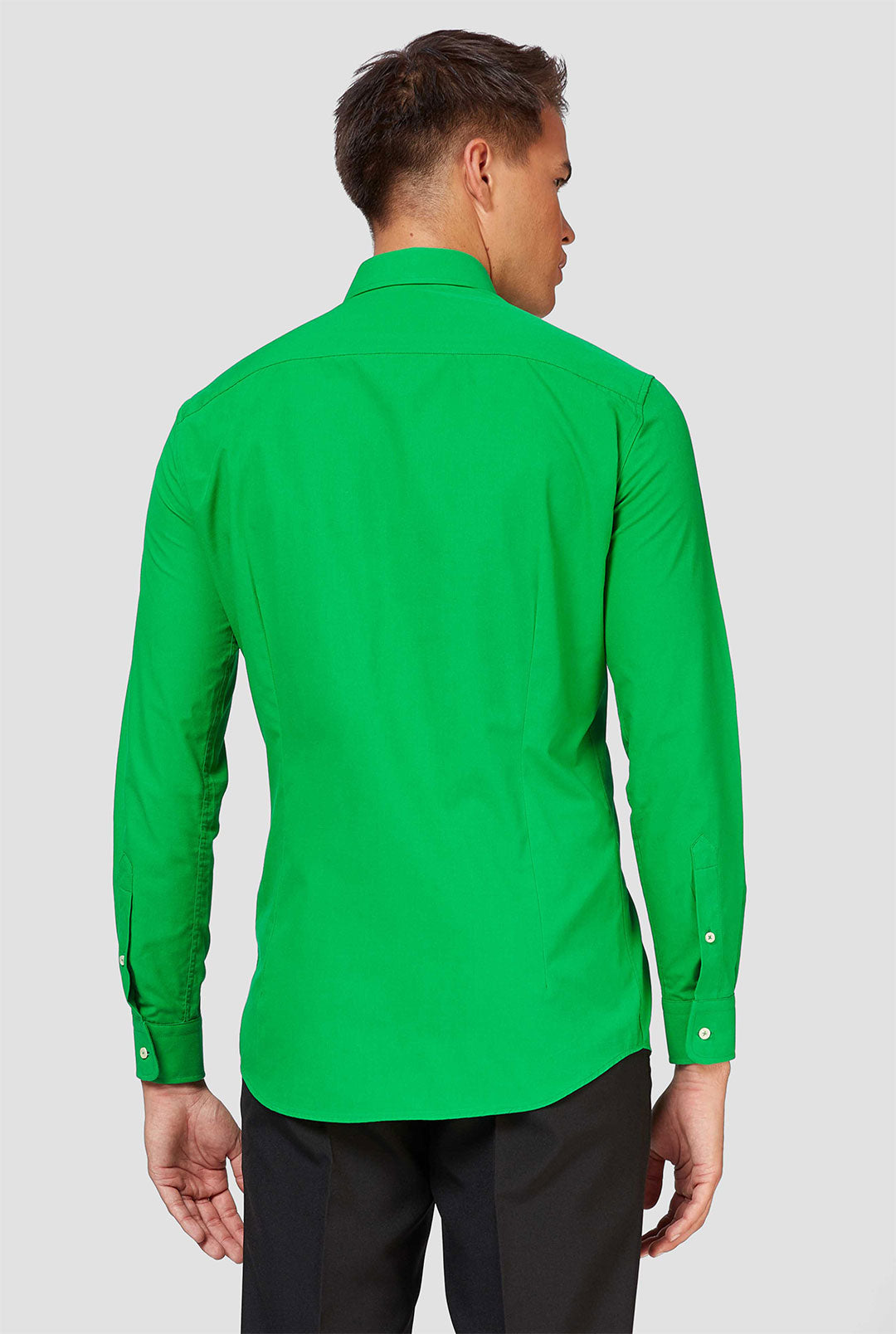 long sleeve dress shirt men OppoSuits - Evergreen Color:GREY PATENT Elegant Dark Green Satin ProductID: 91947 9% spandex.