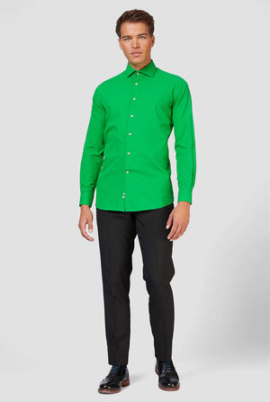 green dress shirt with suit Hunter green suit outfits