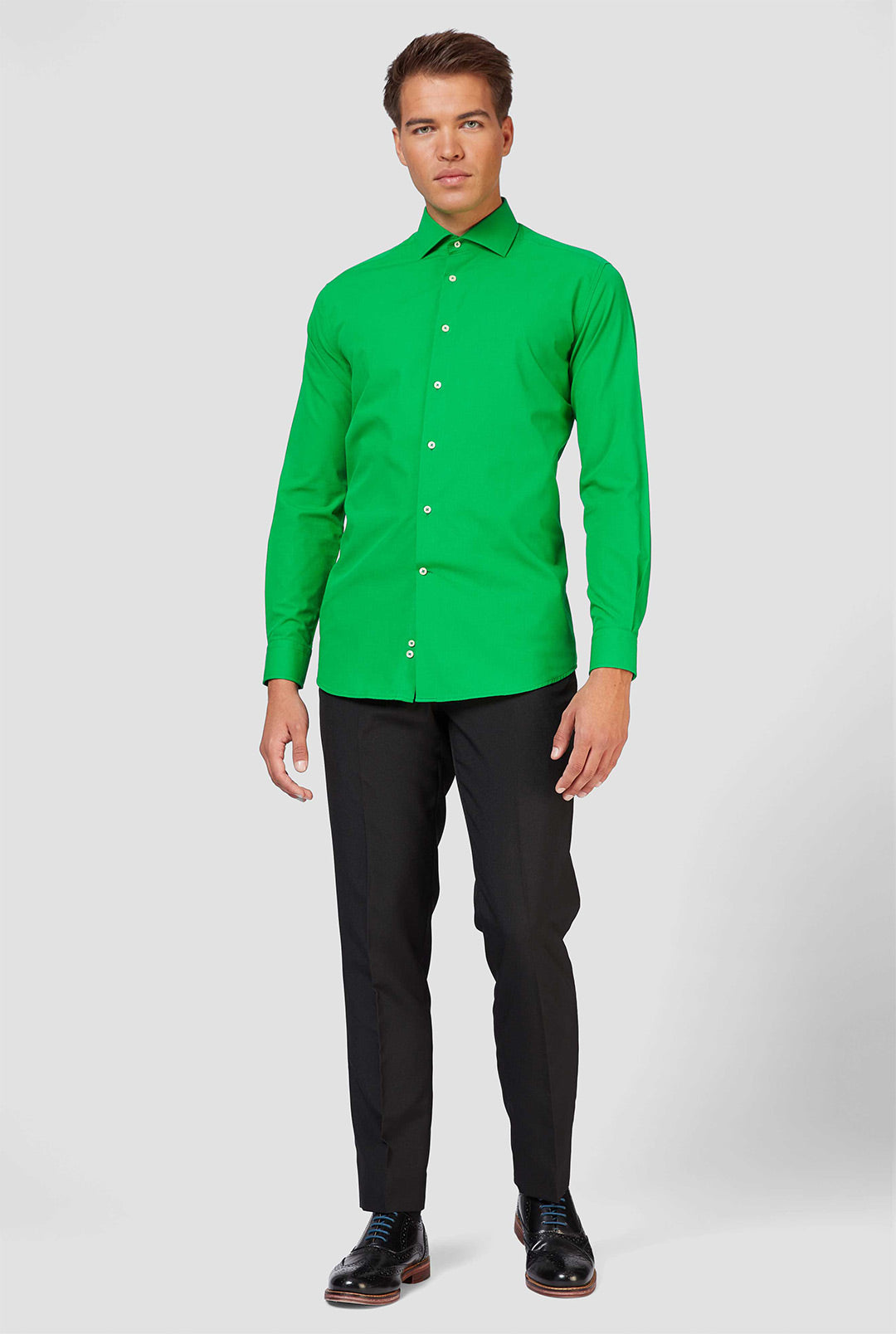 green mens dress shirt OppoSuits - Evergreen it moves seamlessly from SIZES:6 Short Sleeve Button Front for sale 8
