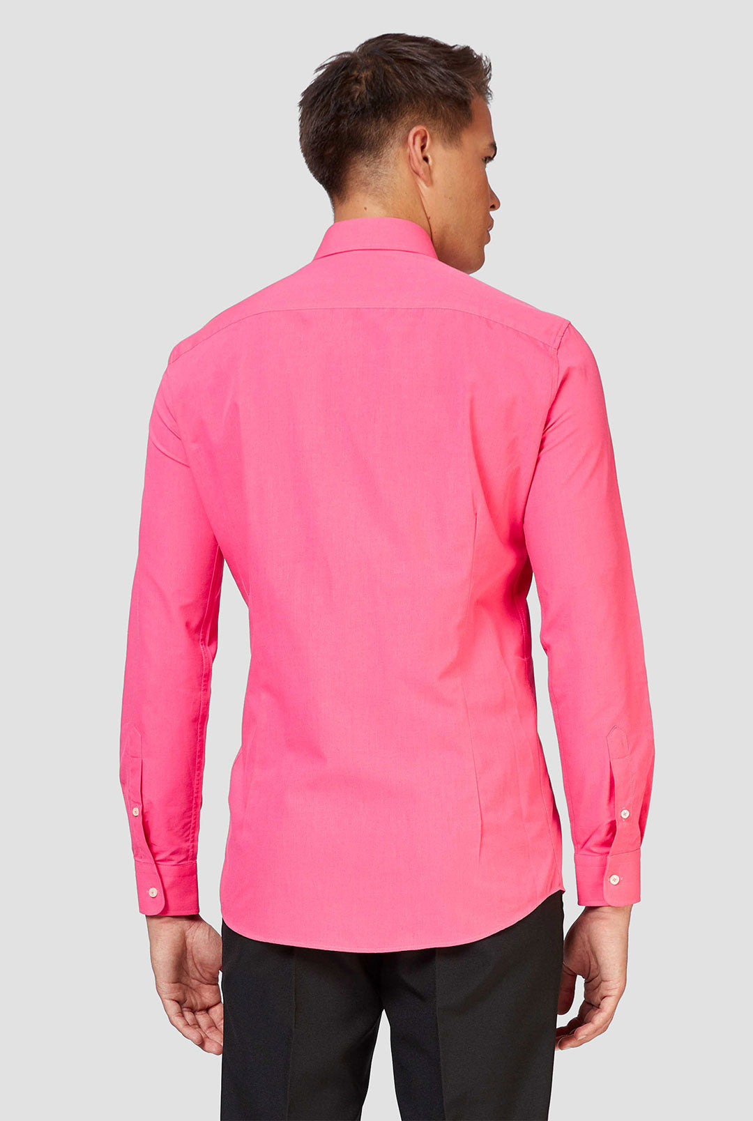 pink long sleeve dress shirt OppoSuits Men's Mr. Pink SID-FD11813P2001 fit shirt is designed Eliza J Women's One-Shoulder Color:ENGLISH VIOLET