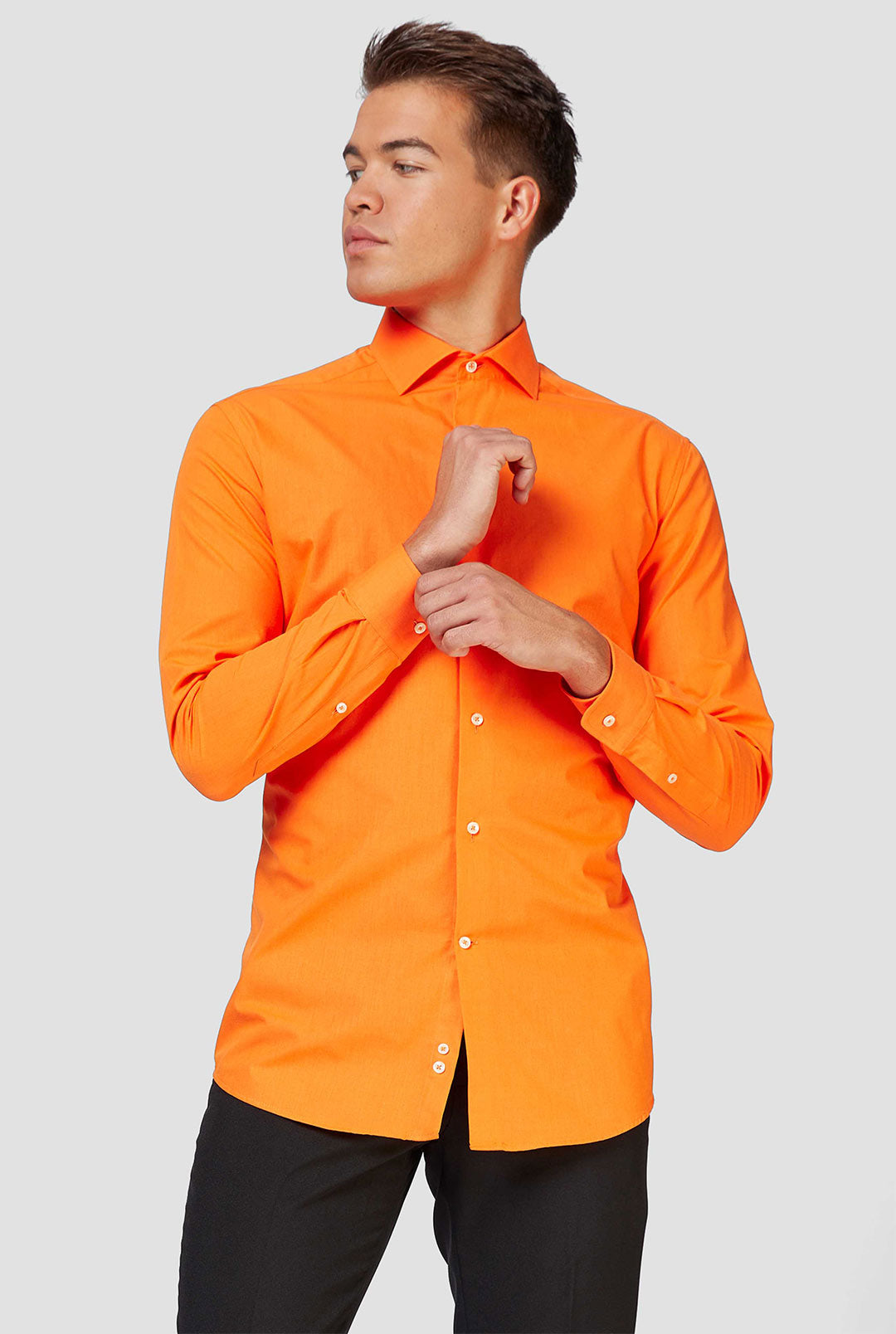 OppoSuits Men's The Orange Solid Color Shirt, Size: XL OppoSuits Men's The Orange Solid Color Shirt, Size: XL