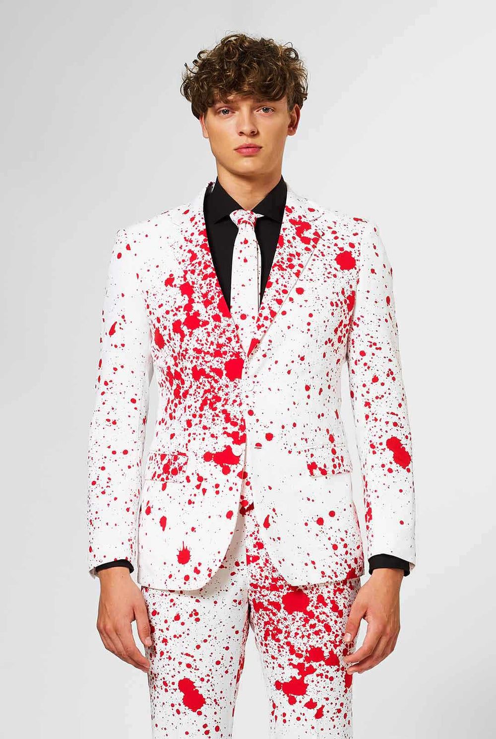 Red Bloodsplatters men's suit worn by man