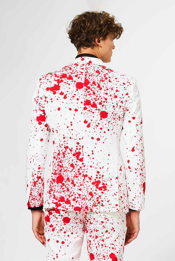 Red Bloodsplatters men's suit worn by man