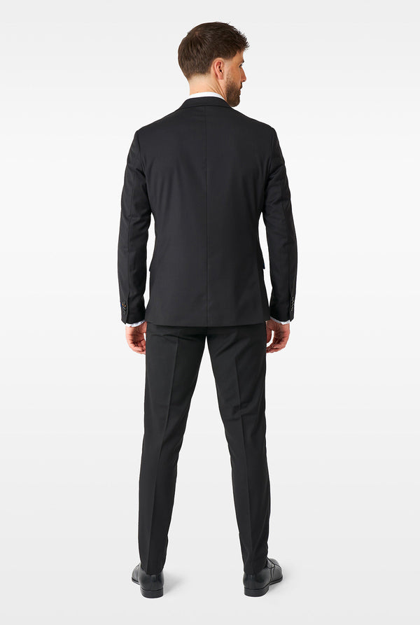 Man wearing casual black business suit