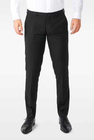 Man wearing casual black business suit